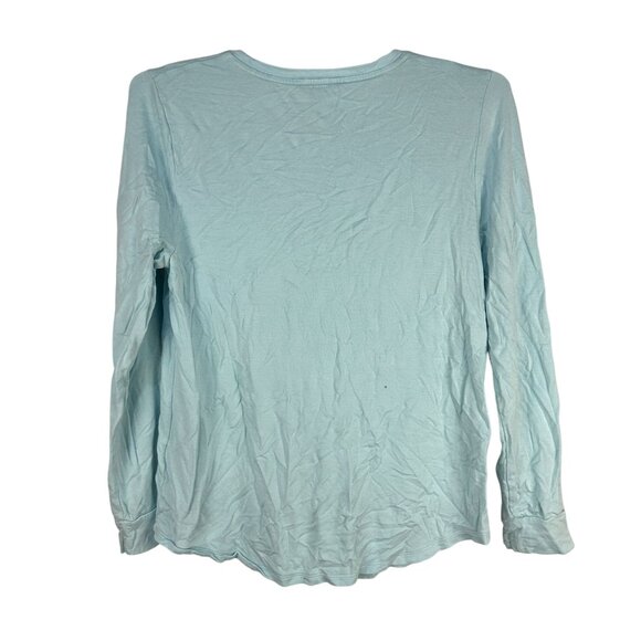 J Crew Womens Light Blue Long Sleeve Crew Neck Wrinkle Resistant Soft Top Large - Picture 2 of 4